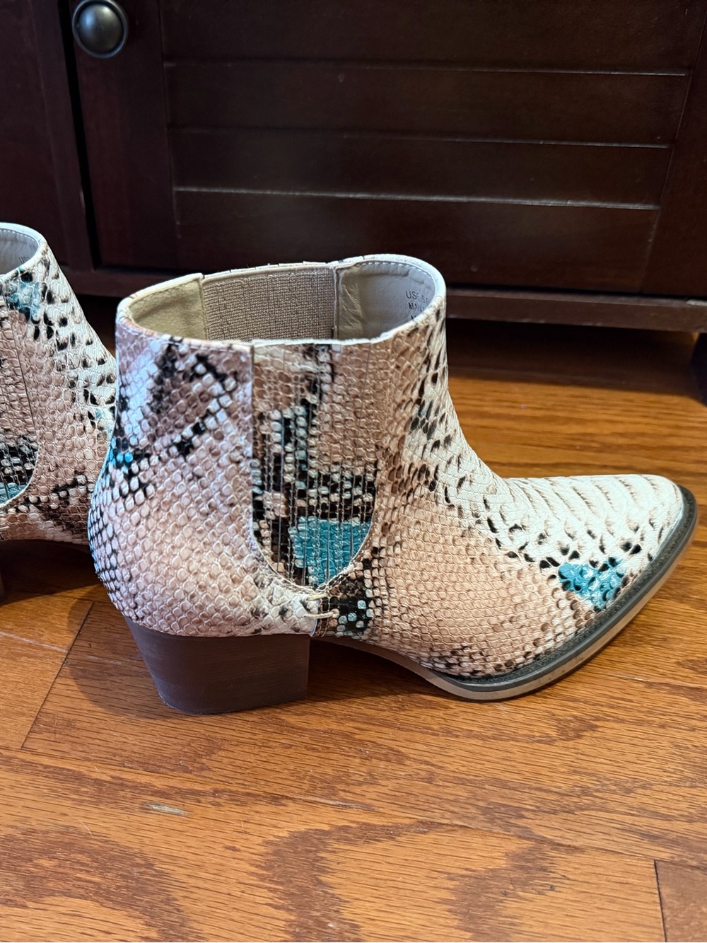 ARider girl snake skin booties